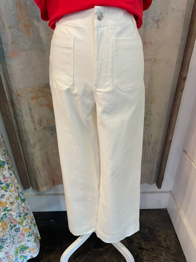 Soft Washed Wide Leg Two Pocket Pants