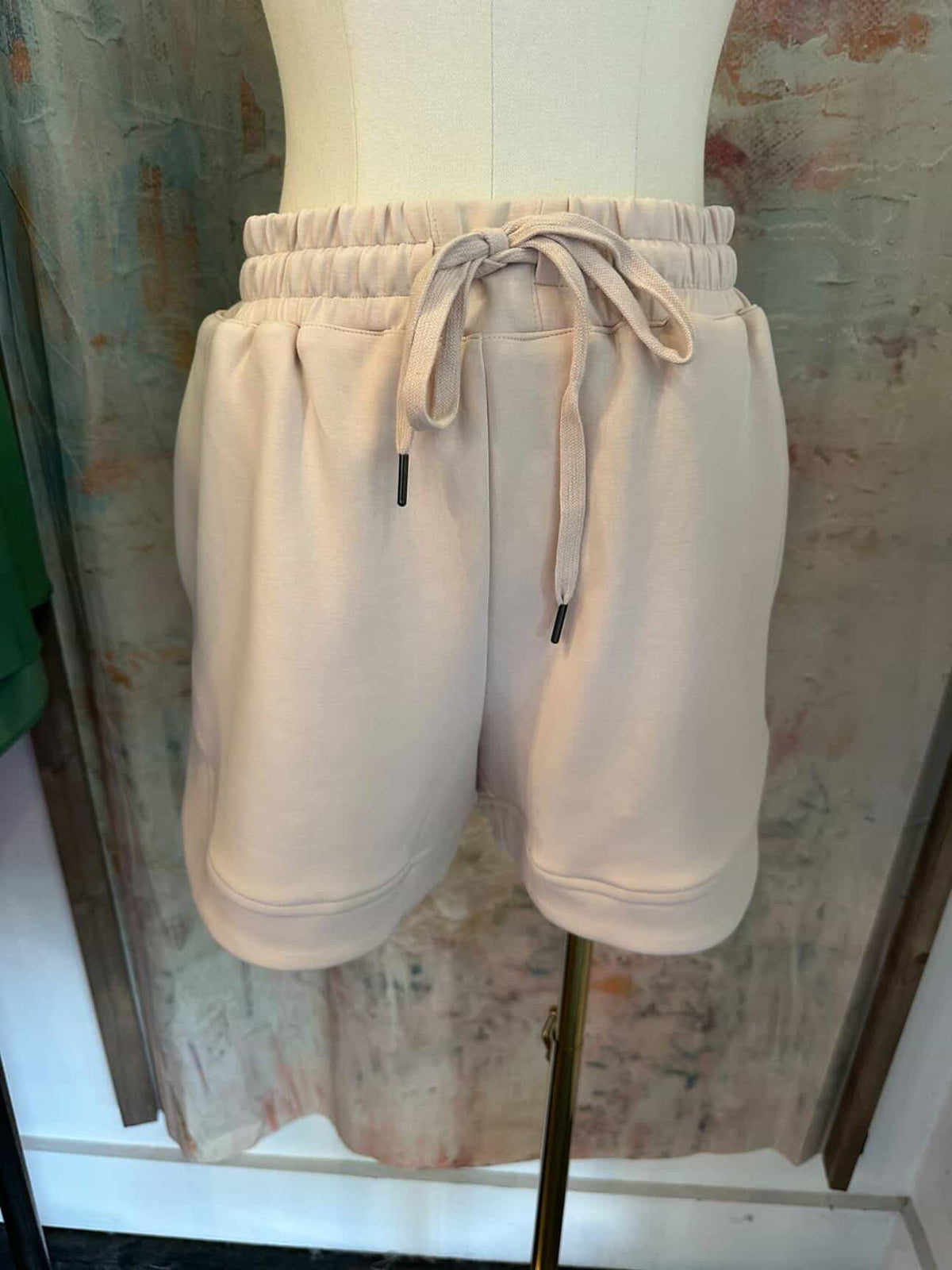 Modal Blend Drawstring Waist Shorts with Pockets