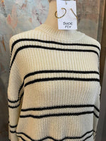 Stripe Long Sleeve Lightweight Sweater Top