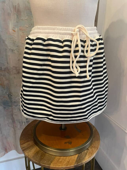 Stripe Skort with Built With Shorts