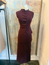 Fitted Knit Burgundy Skirt