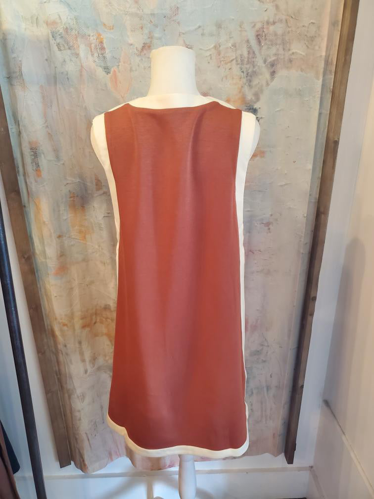 Side Stripe Detail Two Tone Dress