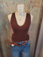 Scallop Edge Tank  Top