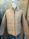 Taupe Zip Front Jacket