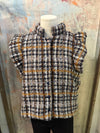 Plaid Tweed Vest
