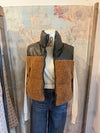 Fur/Faux Leather Combo Vest