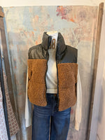 Fur/Faux Leather Combo Vest