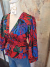3/4 Sleeve V Neck Print Tip