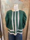 Two Tone 3//4 Sleeve Top