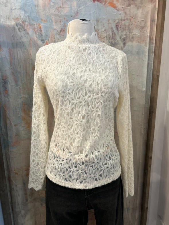 Lace Mock Neck Top