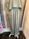 Washed Poly Strapless Jumpsuit