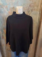 Mock Neck Pullover Bell Sleeve Sweater Top