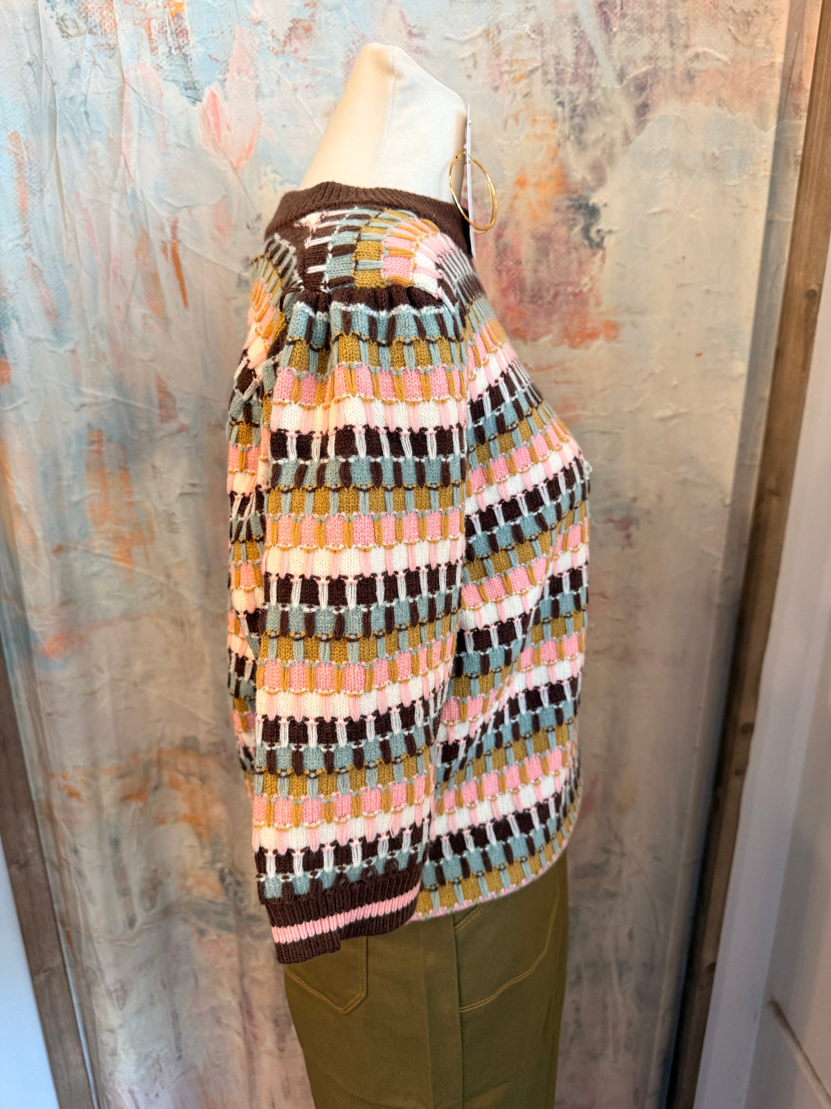 Multi Color Kit Sweater Top