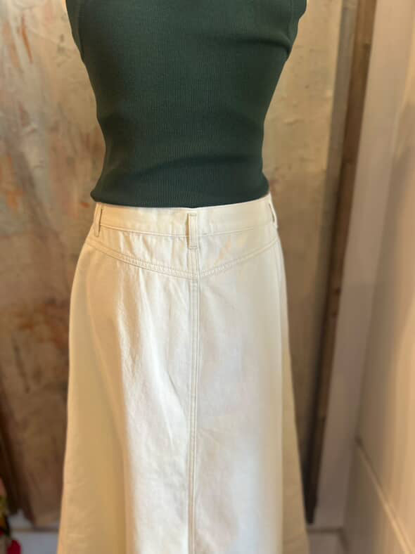 Mini Pleat Detail Long Skirt with Pockets