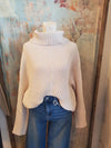 Textured Turtleneck Sweater Top