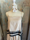 Border Stripe Pattern Top