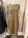 Sleeveless Olive Suede Dress