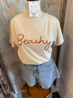 Just Beachy  Embroidery Tee