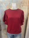 Short Puff  Sleeve Top