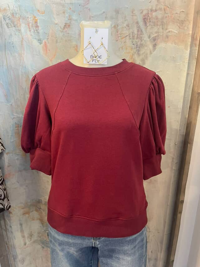 Short Puff  Sleeve Top