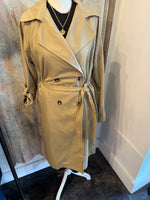 Double Breasted Trench Coat with Tie Waist