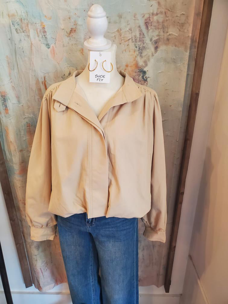 Short Balloon Trench Jacket