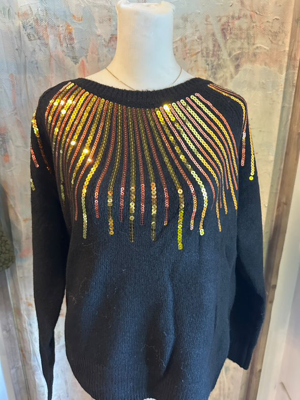 Sequin Sweater Top