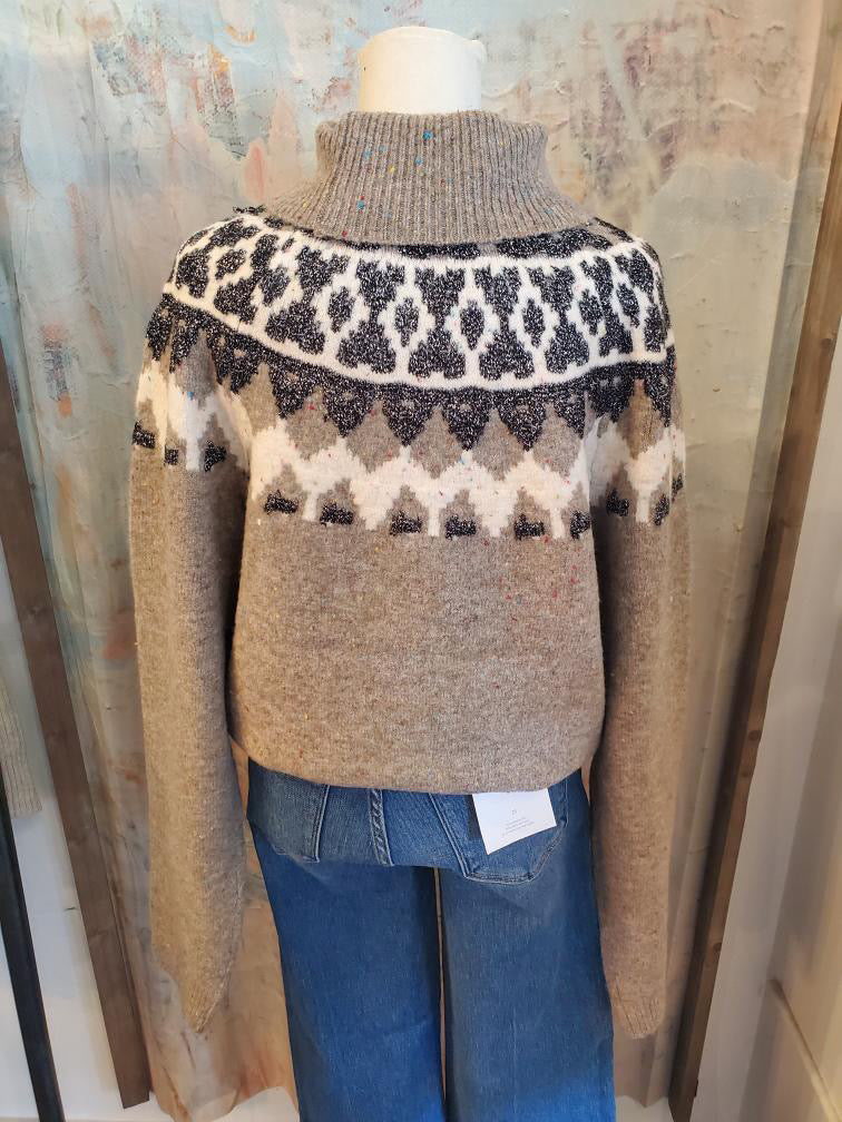 Sparkle Detail T Neck Sweater