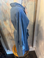 Button Down Denim Dress with Pockets