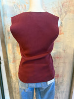 Sweater Front Button Down Vest