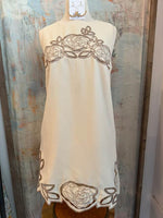 Cut Out Floral Shift Dress