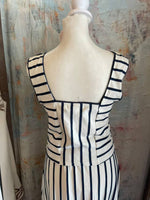 Button Front Stripe Top