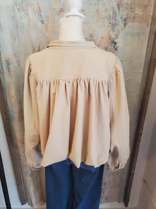 Short Balloon Trench Jacket