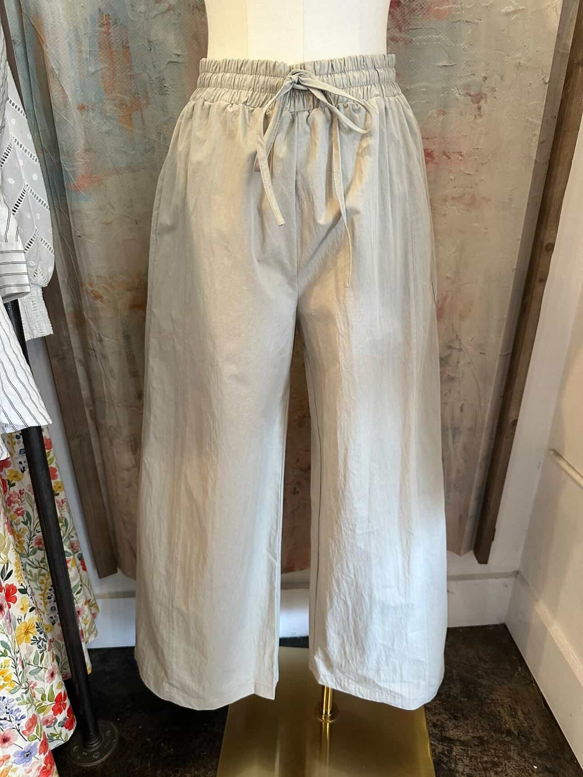 Elastic Waist Panel Pants