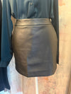 Faux Leather Two Pocket Skirt