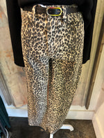 High Rise Straight Leg Leopard Print