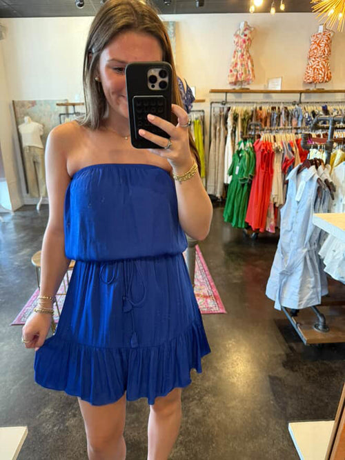 Strapless Tiered Mini Dress