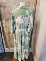 Side Tie Cinch Waist Floral Dress