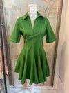Polo Collar Topstitch Dress
