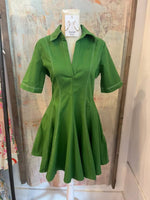 Polo Collar Topstitch Dress