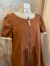 Zip Front Chestnut Dress