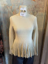 Ivory Gold Peplum Top