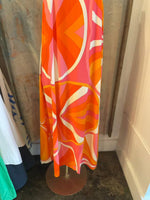 Orange Multi Midi Dress