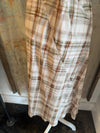 Plaid Lined Elastic Waist Skirt