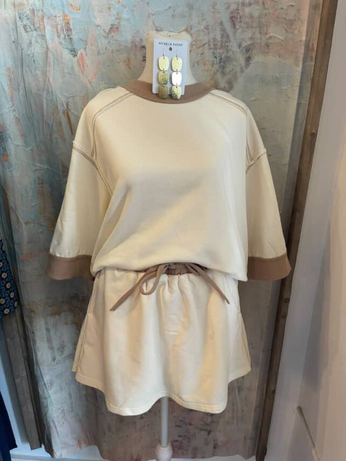Ecru 3/4 Sleeve Top