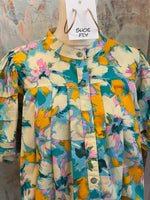 Multi Floral Button Front Top