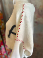 USA Rope Letter Sweater Top
