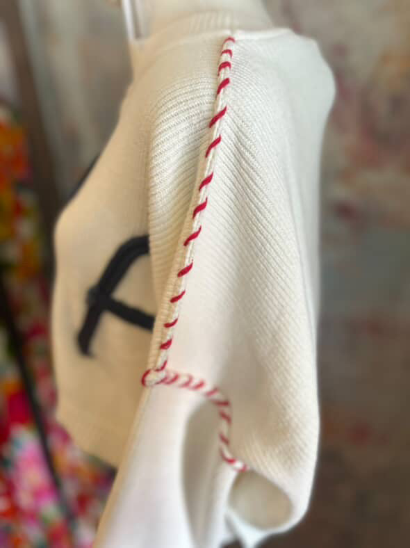 USA Rope Letter Sweater Top