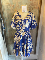 Puff Sleeve Tie Waist Dress