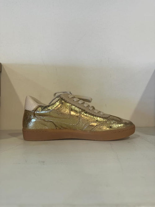 Gold Distress Sneakers